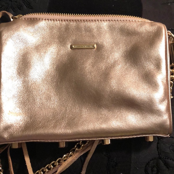 NWOT Rebecca Minkoff purse Metallic cross body wedding fun trendy - Picture 6 of 6